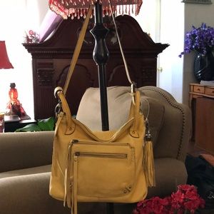 🆕 LUCKY BRAND LEATHER SHOULDER BAG in GOLDEN